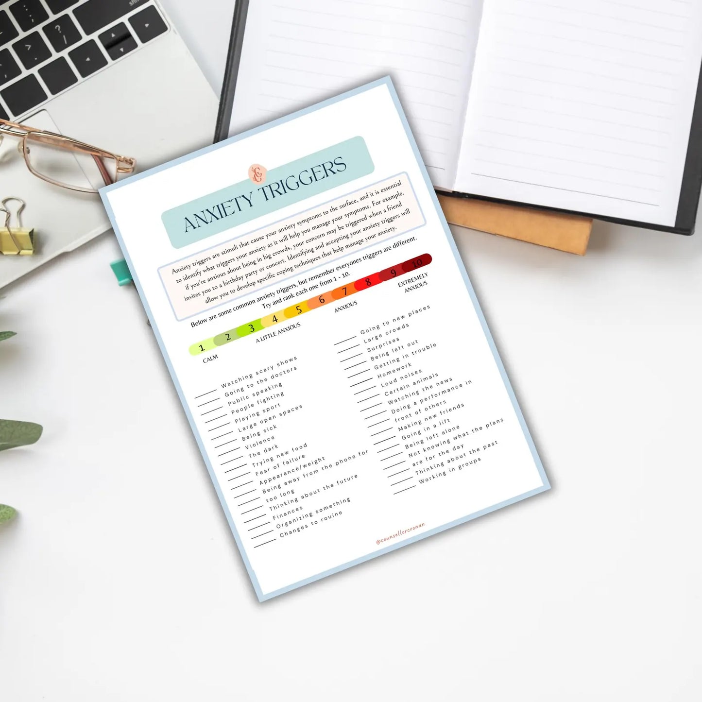 Your 40-Page Anxiety Workbook (Ebook)